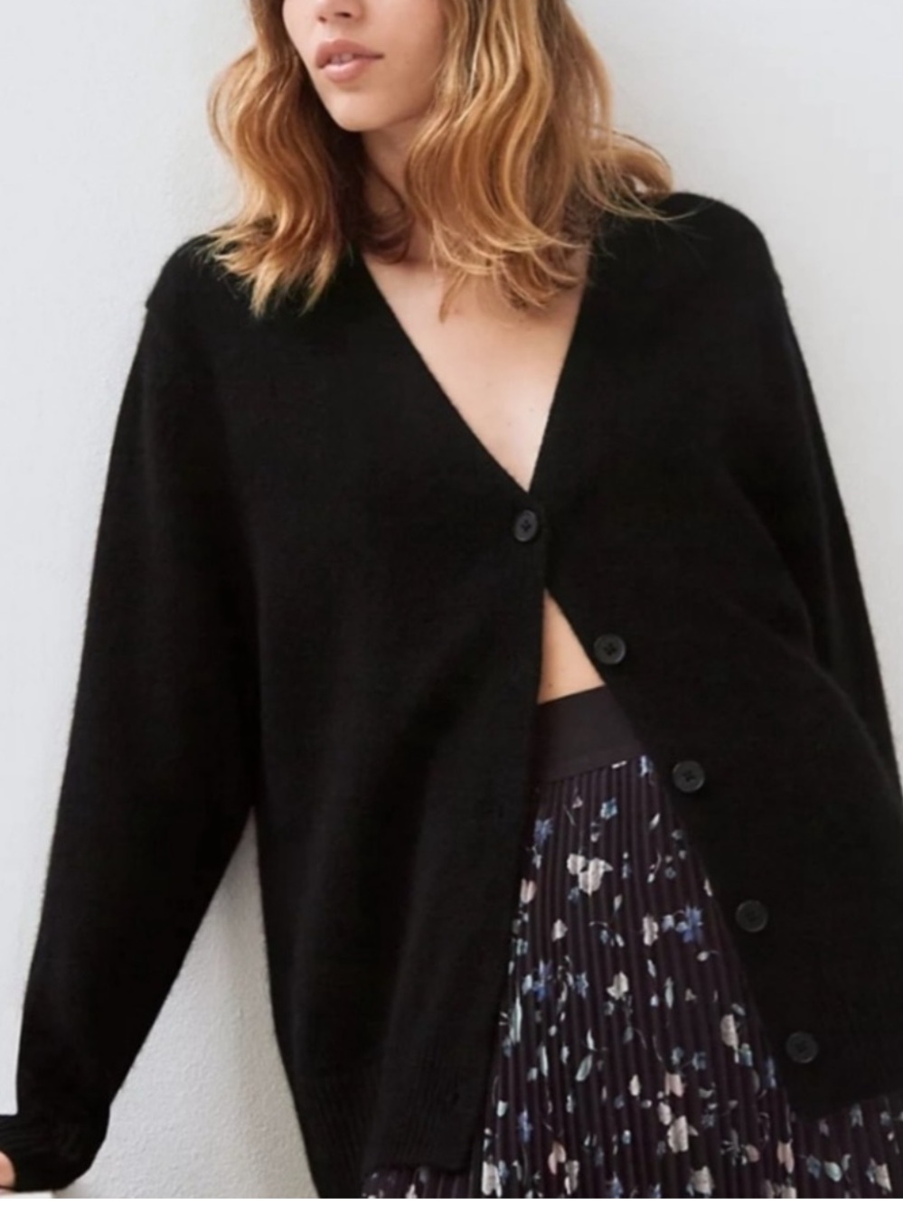 Aritzia Wilfred Luxe Cashmere Parco  Oversized Cardigan